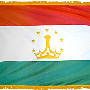 Tajikistan Flag w/ Pole Hem & Fr