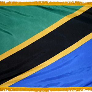 Tanzania Flag w/ Pole Hem & Fr