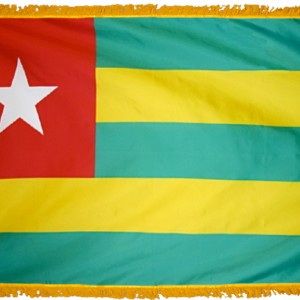 Togo Flag w/ Pole Hem & Fr