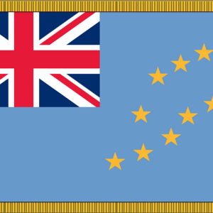 Tuvalu Flag w/ Pole Hem & Fr