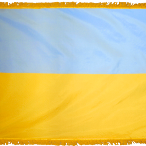 Ukraine Flag w/ Pole Hem & Fr