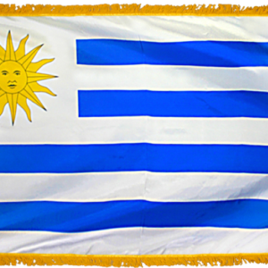 Uruguay Flag w/ Pole Hem & Fr