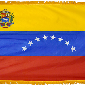 Venezuela w/ Seal Flag w/ Pole Hem & Fr