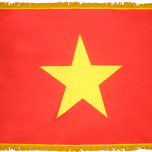 Vietnam Flag w/ Pole Hem & Fr