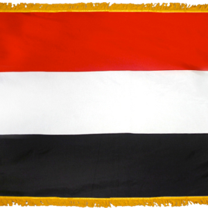 Yemen Flag w/ Pole Hem & Fr