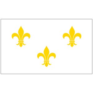 French Fleur-De-Lis 3 Flag (White)