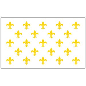 French Fleur-De-Lis 23 Flag (White)