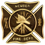 Fireman Bronze Grave Marker
