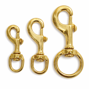 Solid Brass Flag Snap Hooks