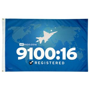 Double Sided AS 9100:16 Flag