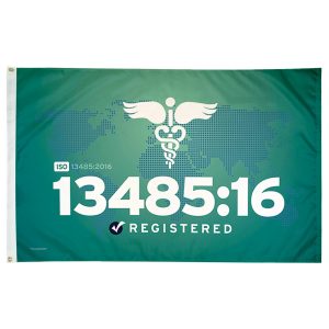 Double Sided ISO 13485:16 Flag