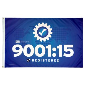 Double Sided ISO 9001:15 Flag