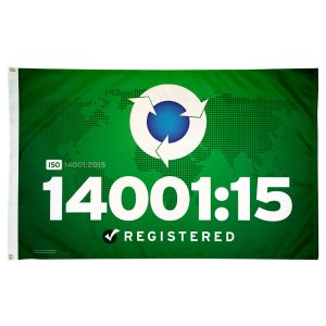 Double Sided ISO 14001:15 Flag